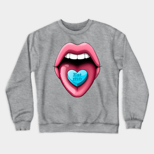 Eat me lips Crewneck Sweatshirt by Mei.illustration